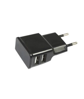 Adaptador cargador de corriente silver ht para ipad y tablet -  2 usb -  10w -  2a -  negro