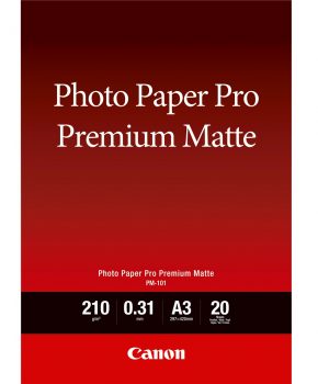 Papel fotografico canon premium matte tinta iimpresion -  a3 -  297x420mm -  20 hojas