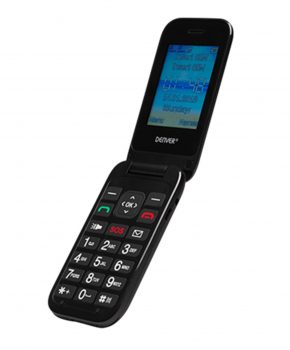 Telefono movil denver 24pulgadas - sms - dual band - dual sim - camara - boton sos - para mayores