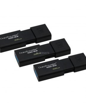 Memoria usb 3.0 kingston 32gb datatraveler 100 g3 negro pack 3 unidades